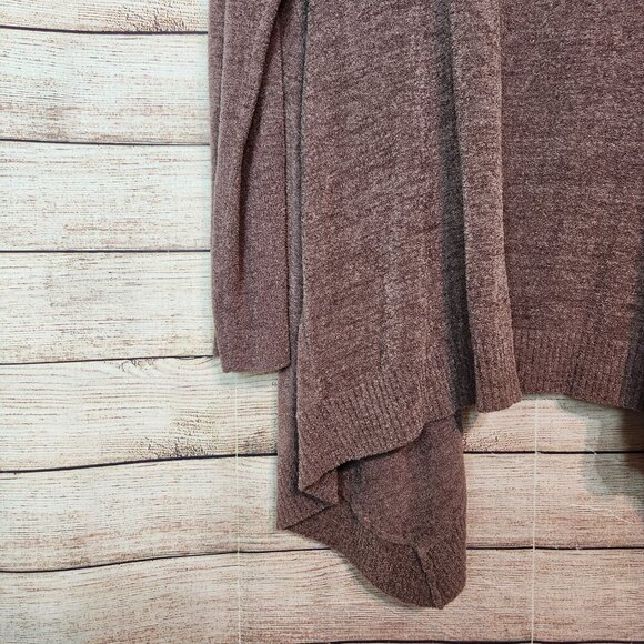 Barefoot Dreams Hooded Cardigan Size XL CozyChic Ultra Lite Purple Plum Color - Picture 13 of 15